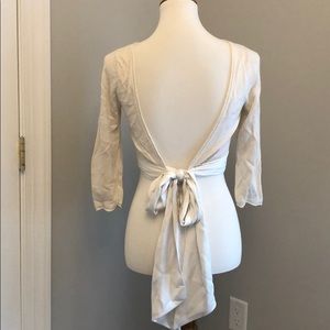 Jenny Yoo backless bridal topper